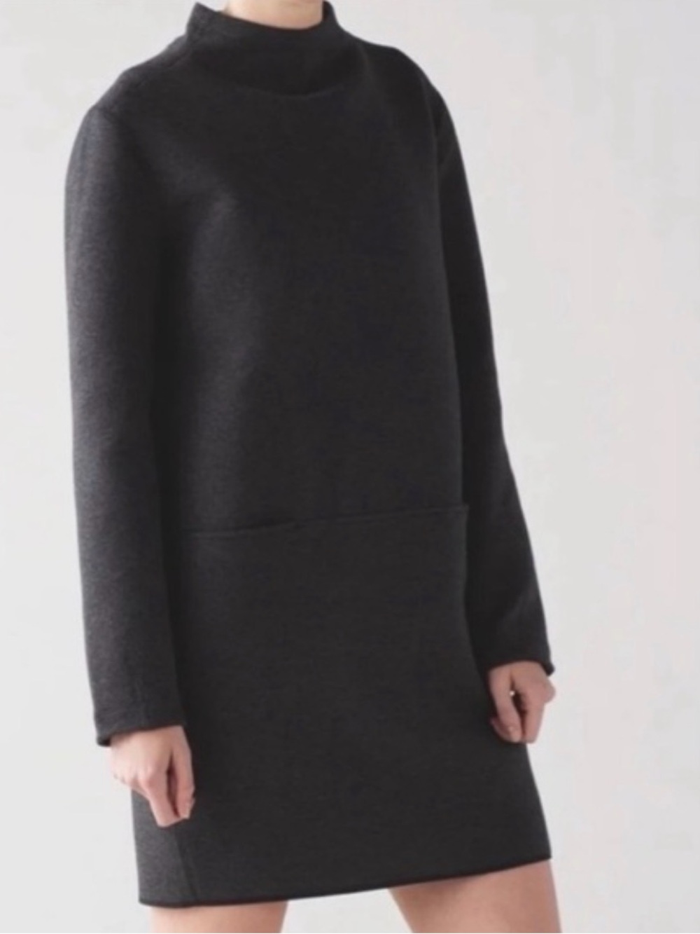 NWOT Lululemon City Bound Dress Size 6 Heathered Black Spacer Gray 2 Pockets